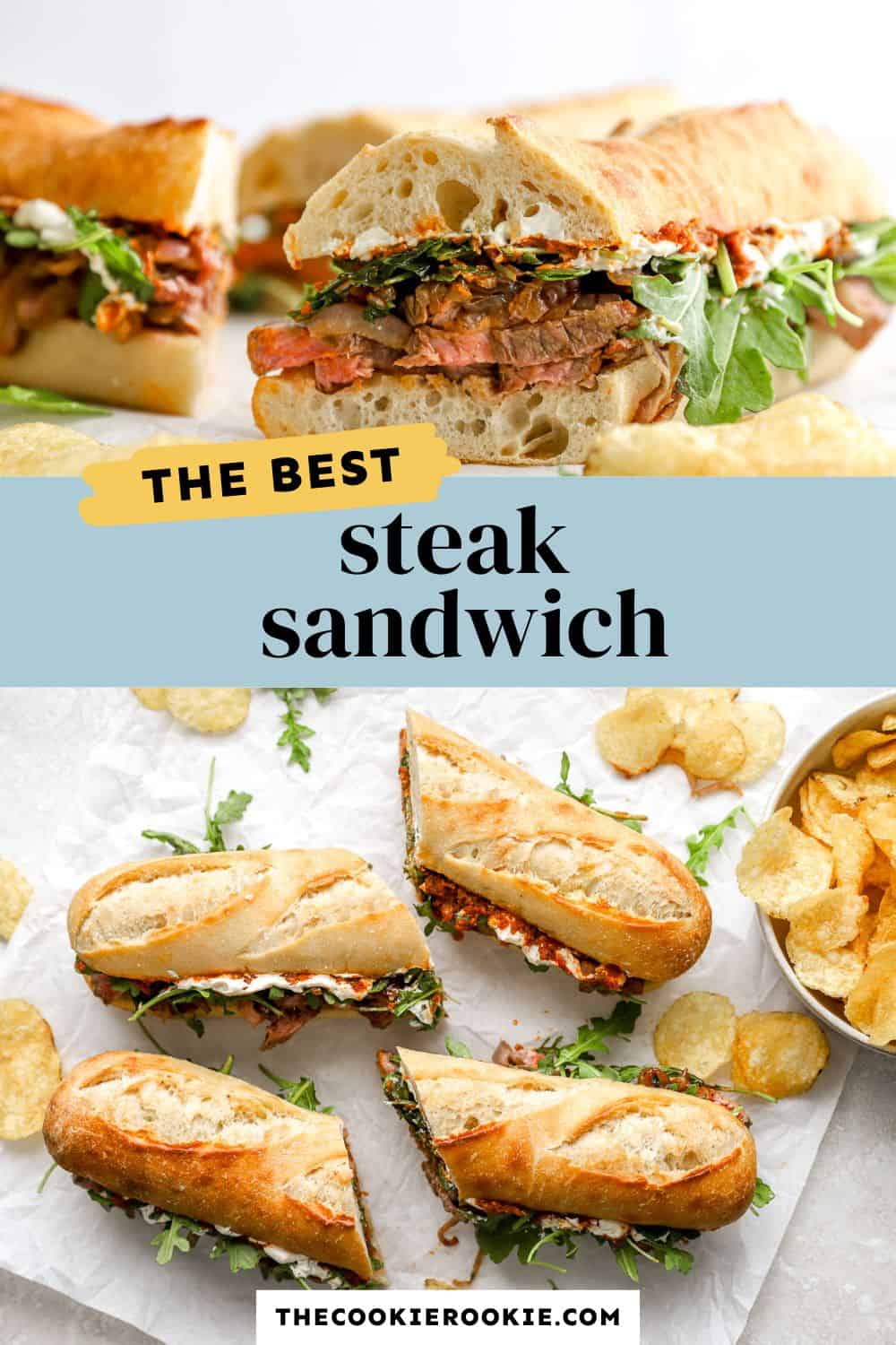 steak sandwich pin image