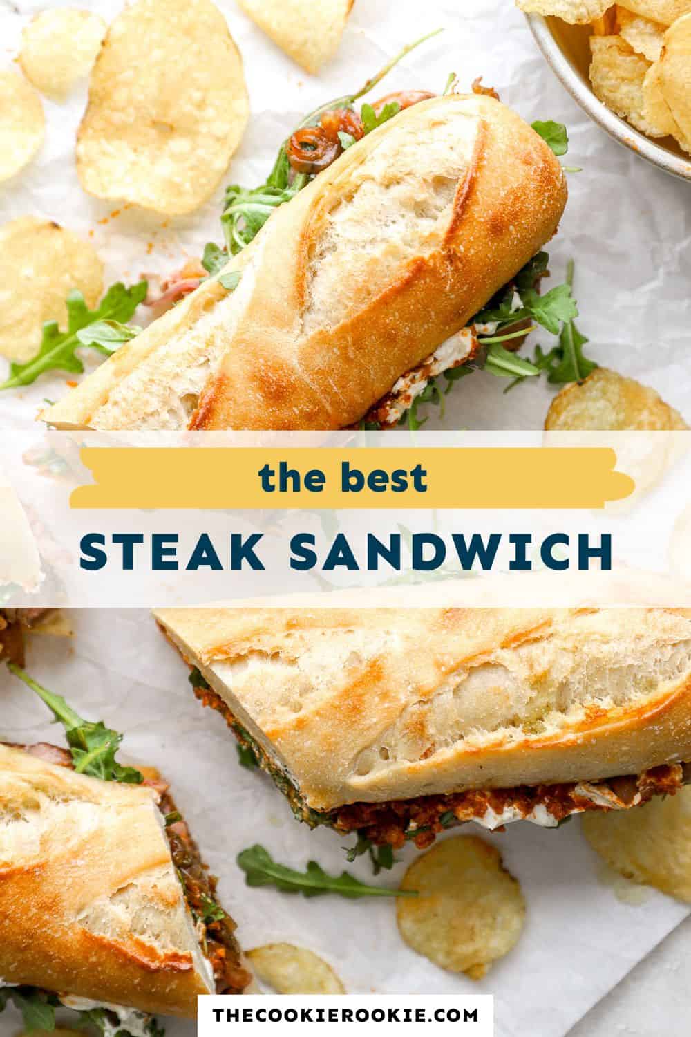 steak sandwich pin image