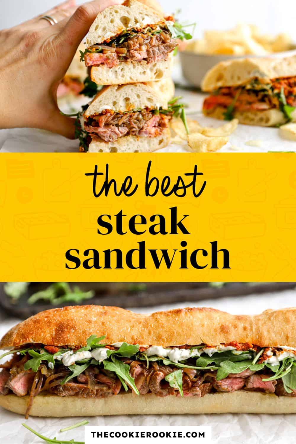 steak sandwich pin image