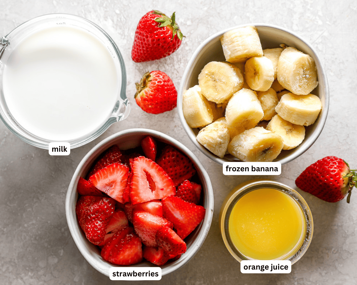 strawberry banana smoothie ingredients