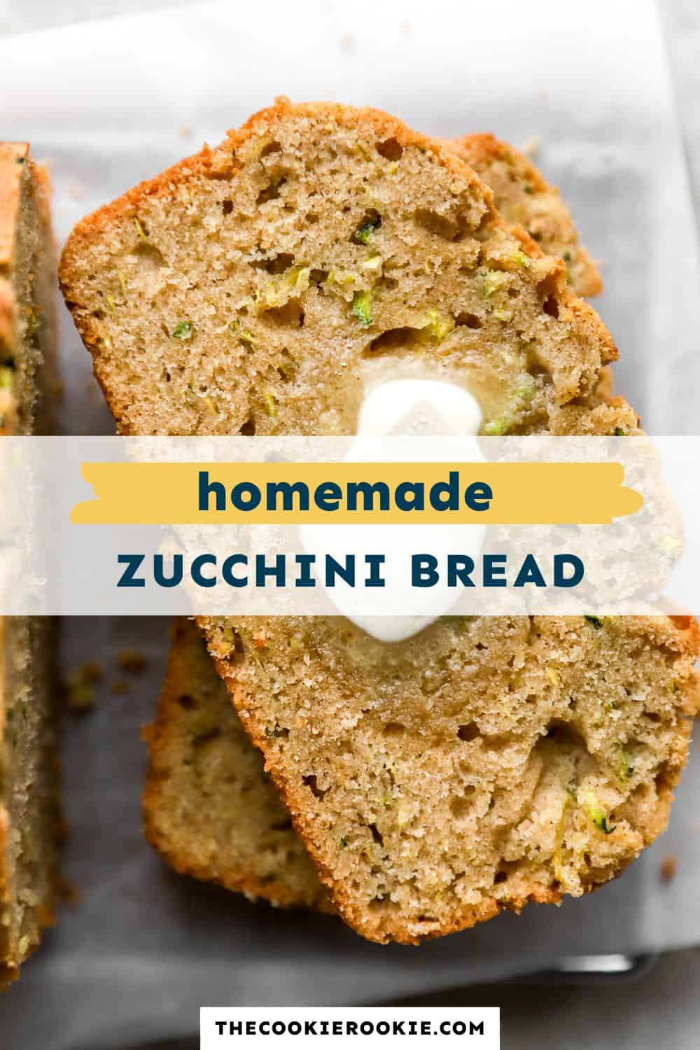zucchini bread pin image