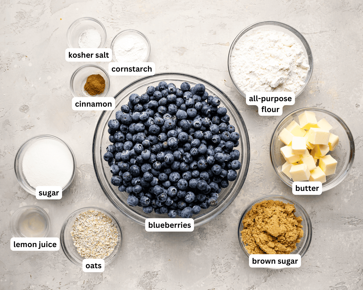 Blueberry crisp ingredients