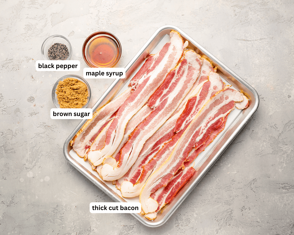 Candied bacon ingredients