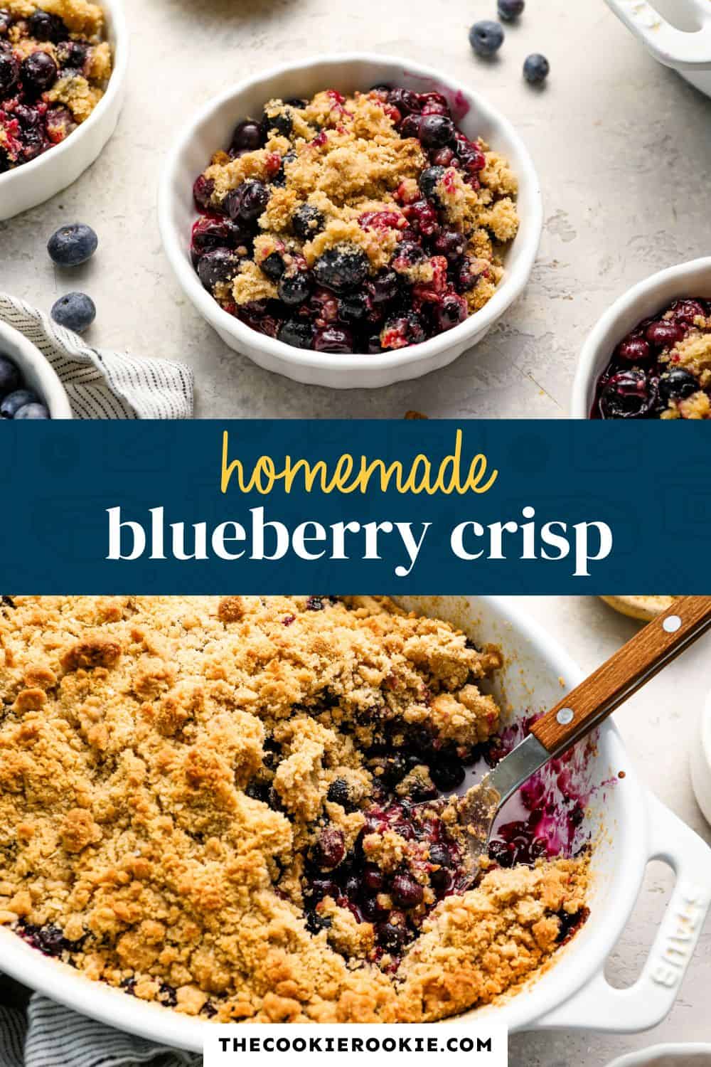 blueberry crisp pin image