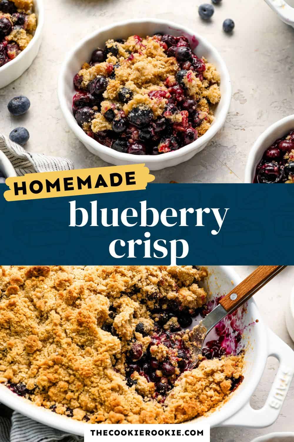 blueberry crisp pin image