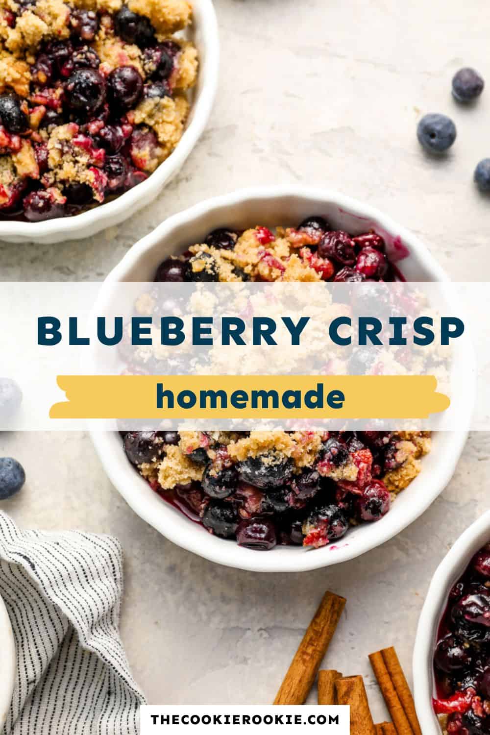 blueberry crisp pin image