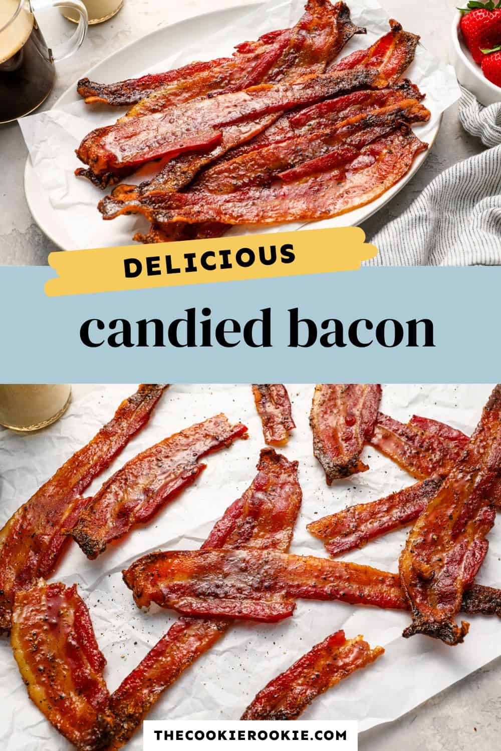 candied bacon pin image