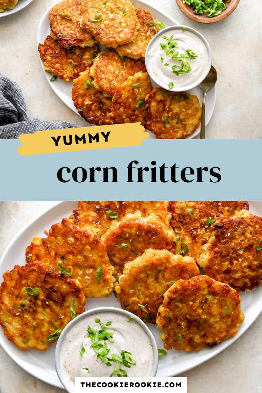 corn fritters pin image