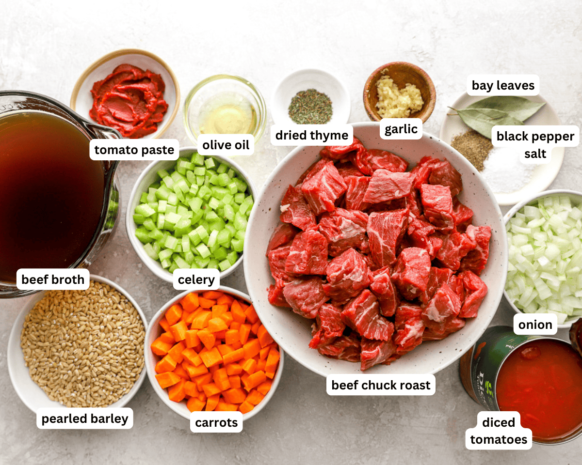 Beef Barley Soup ingredients