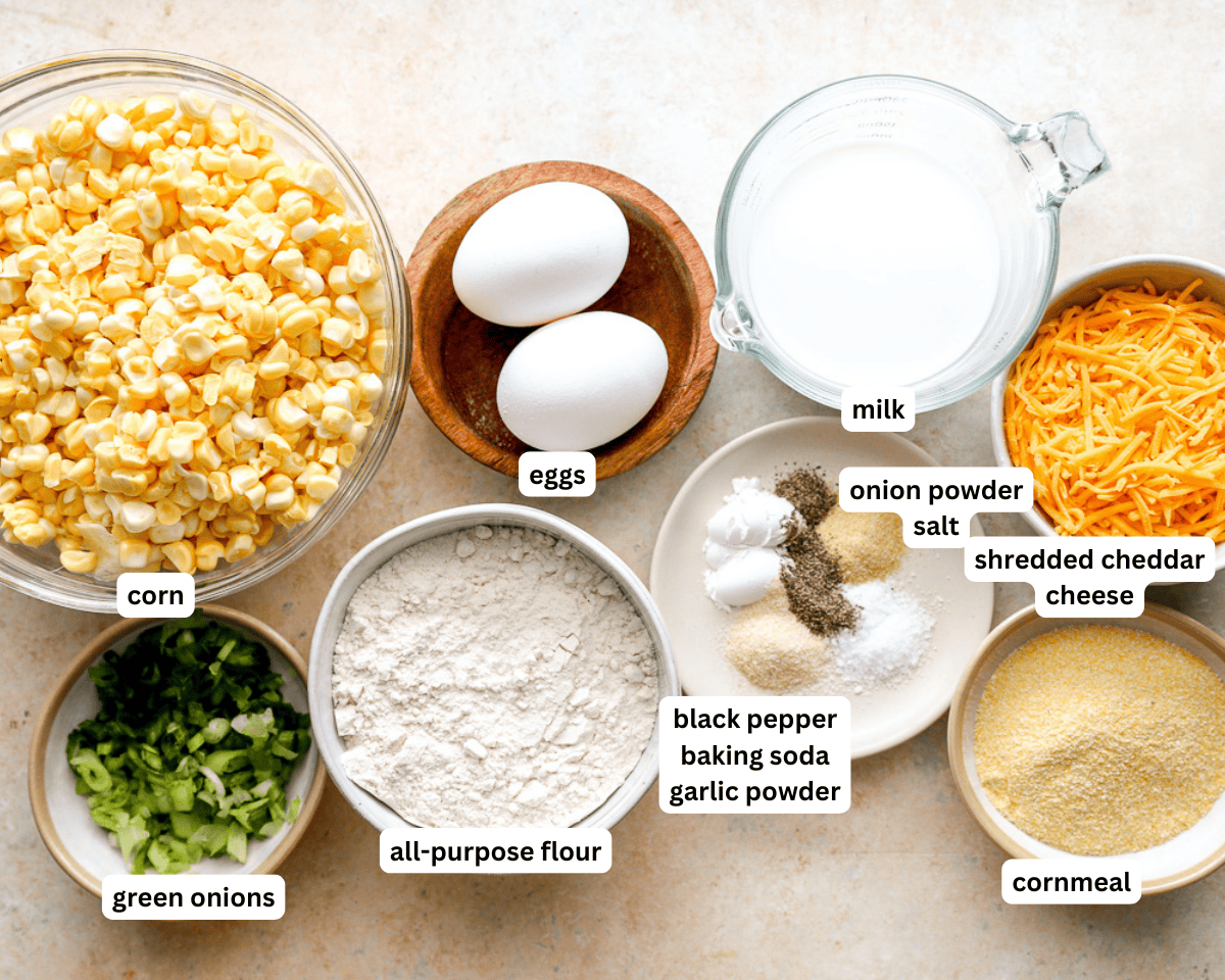 Corn fritters ingredients