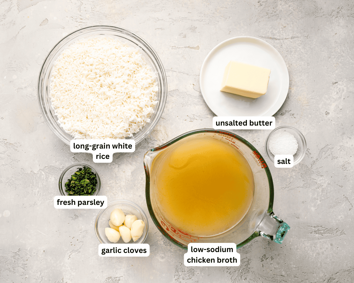 Garlic Rice ingredients