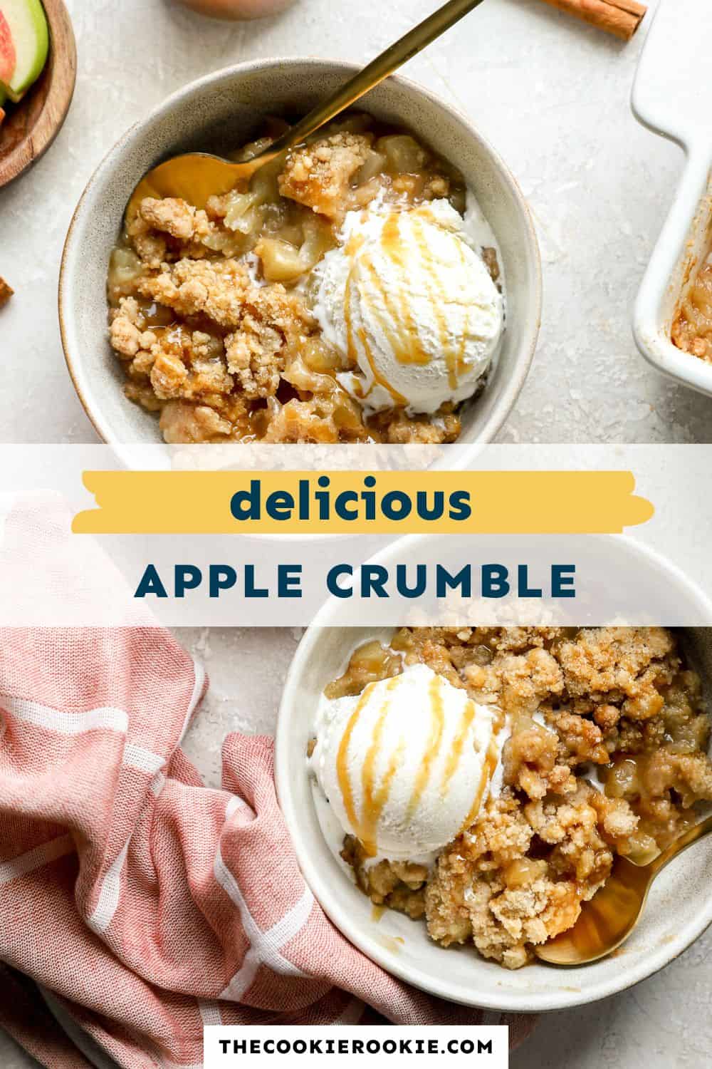 apple crumble pin image