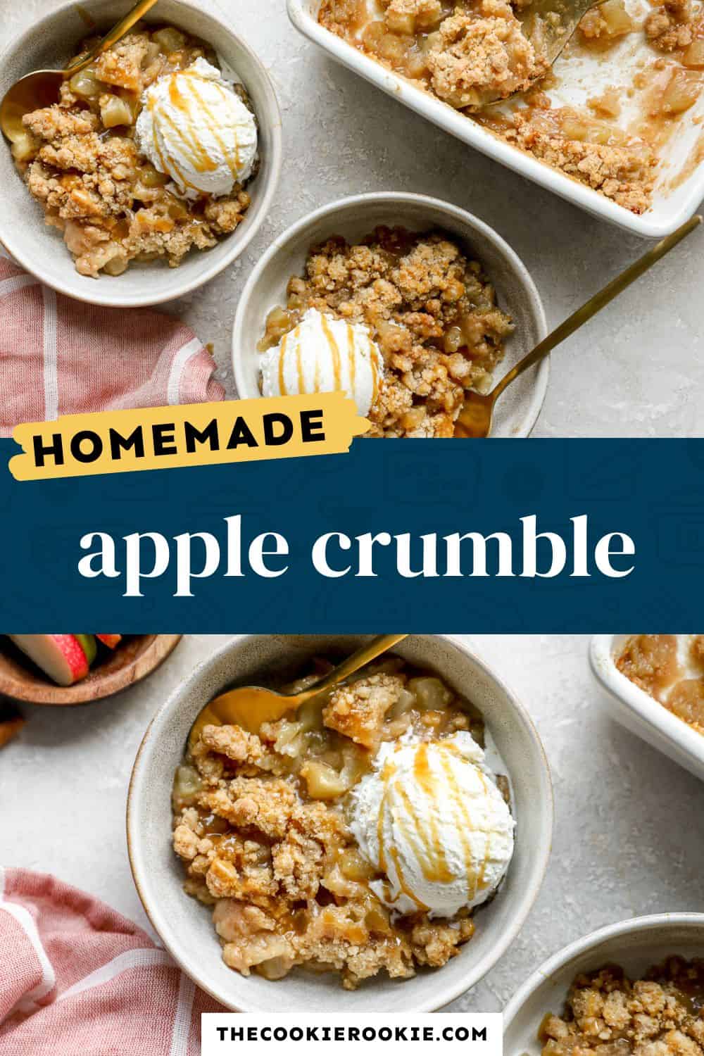 apple crumble pin image