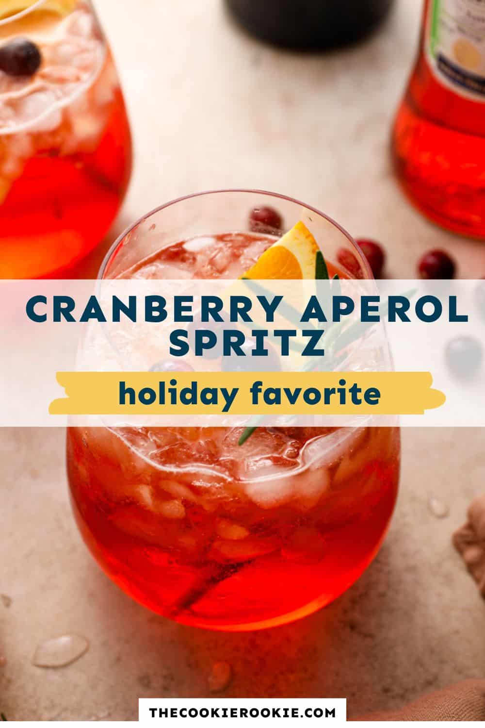 cranberry aperol spritz pin image