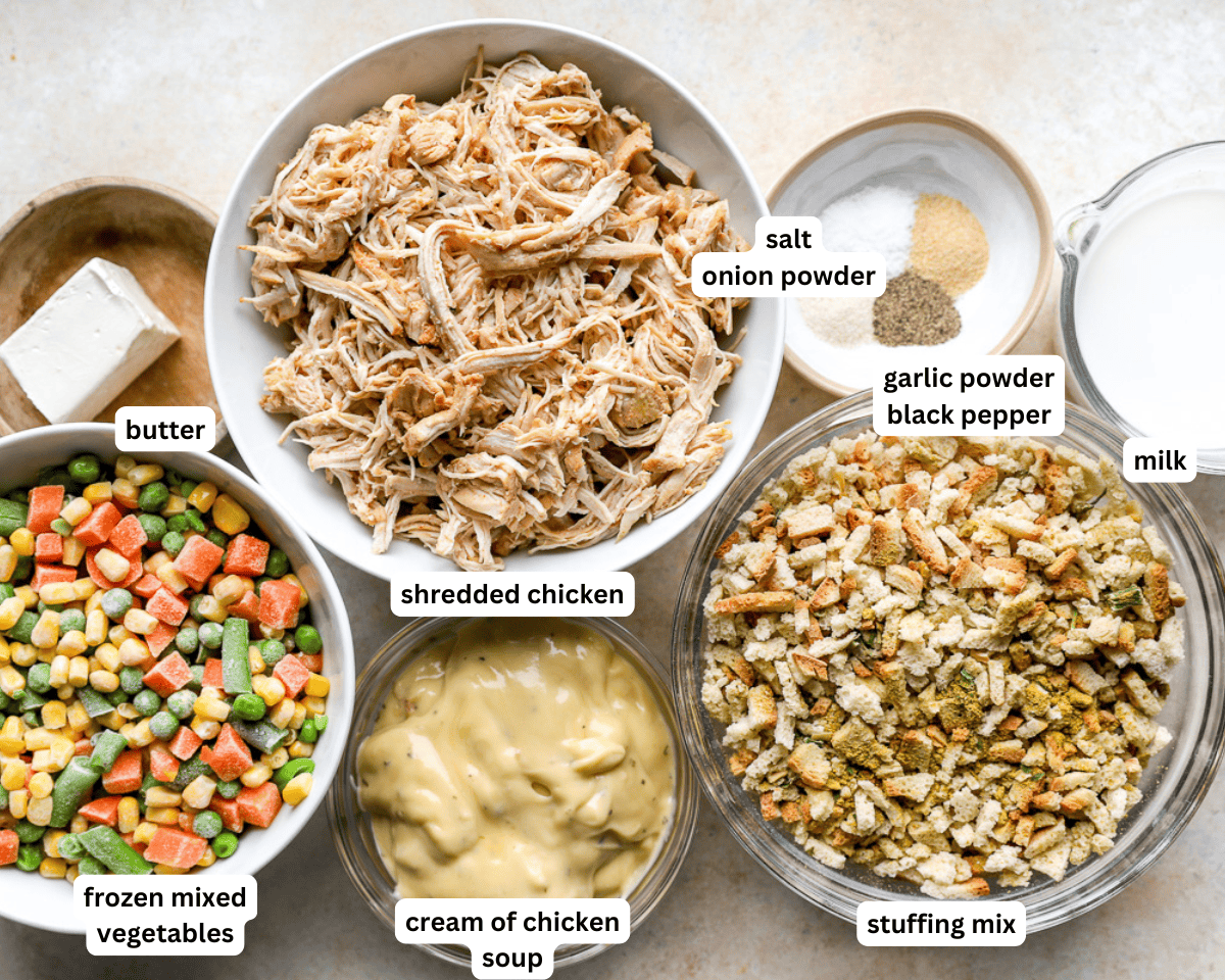Chicken stuffing casserole ingredients