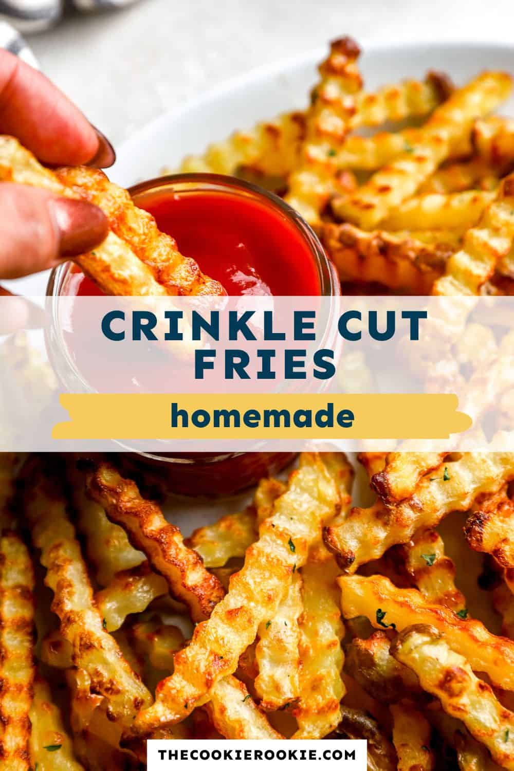 crinkle cut fries pin image