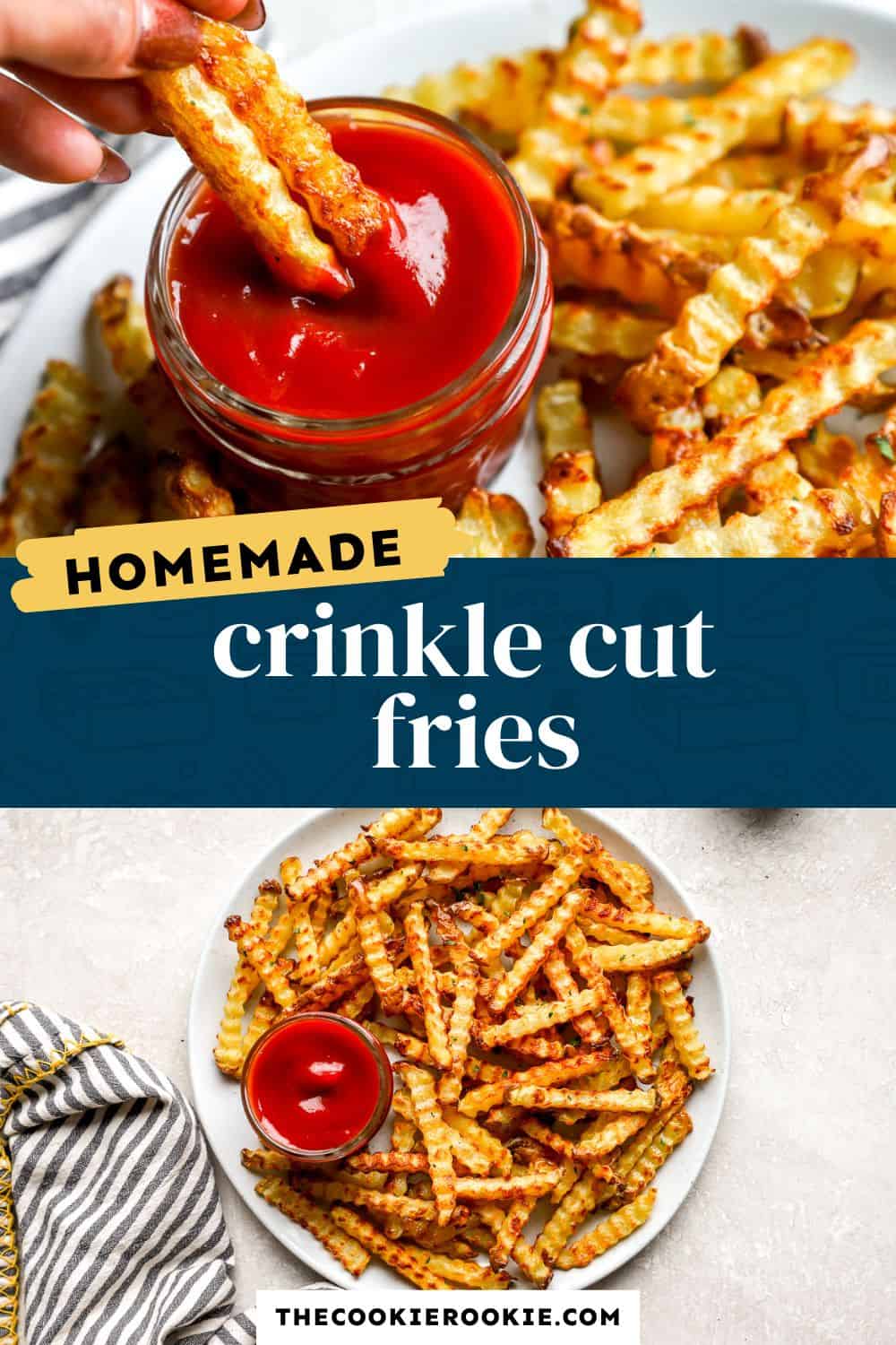 crinkle cut fries pin image