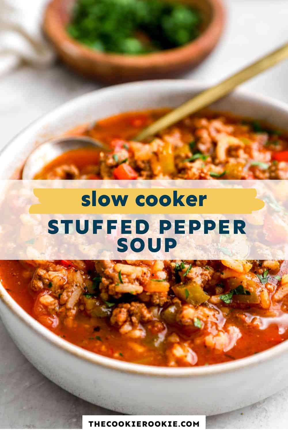 stuffed pepper soup pin image