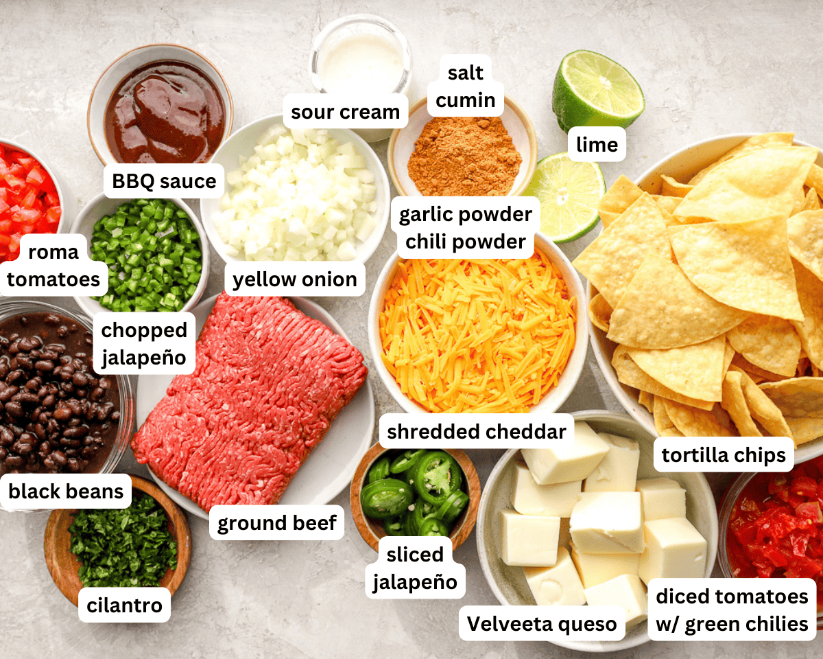 Trash can nachos ingredients