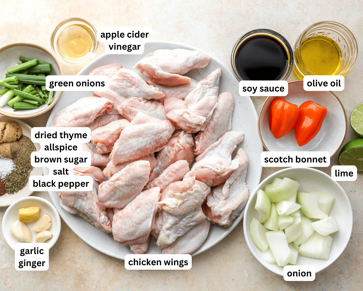 Jerk chicken wings ingredients