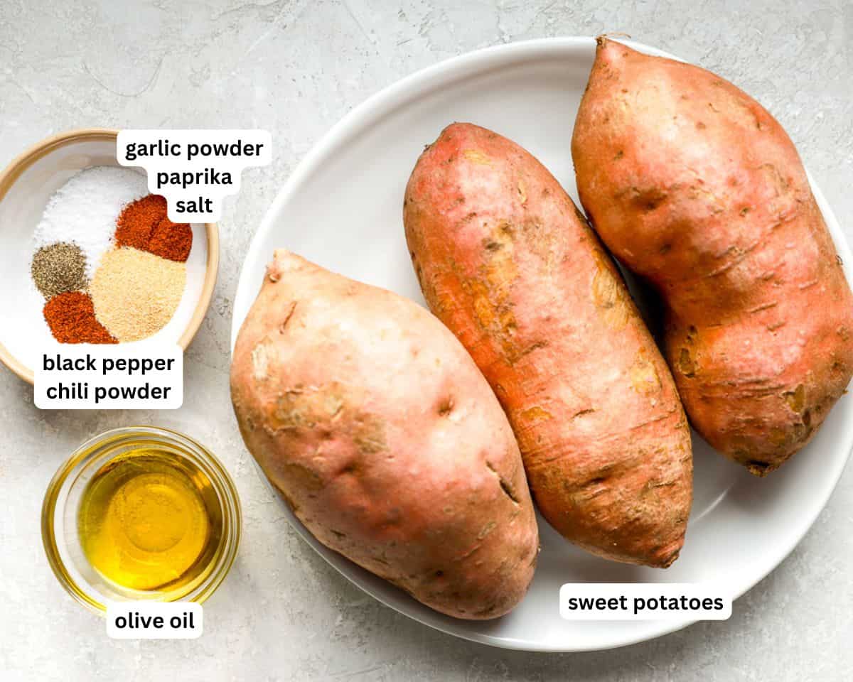 ingredients to make air fryer sweet potato fries