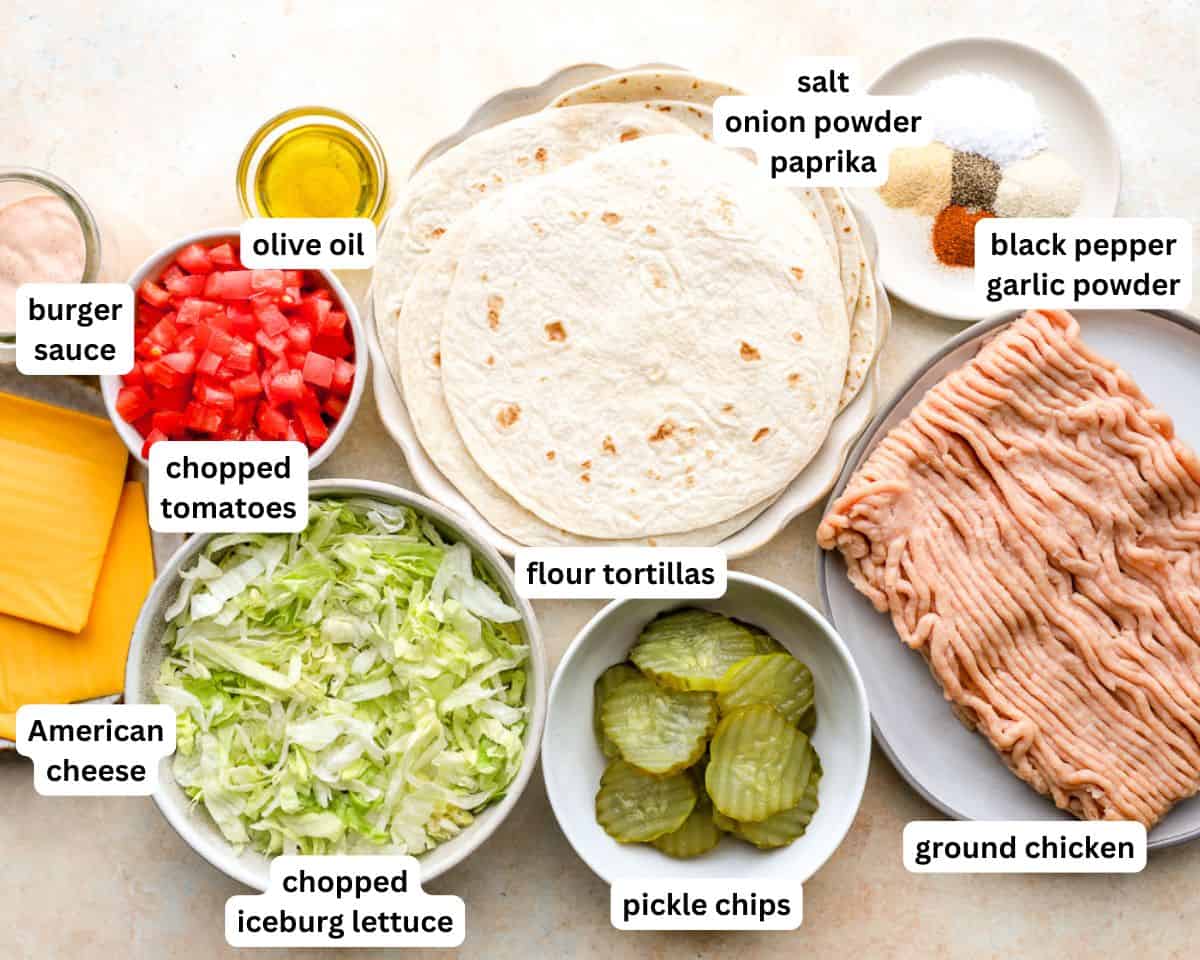 Chicken smash tacos ingredients