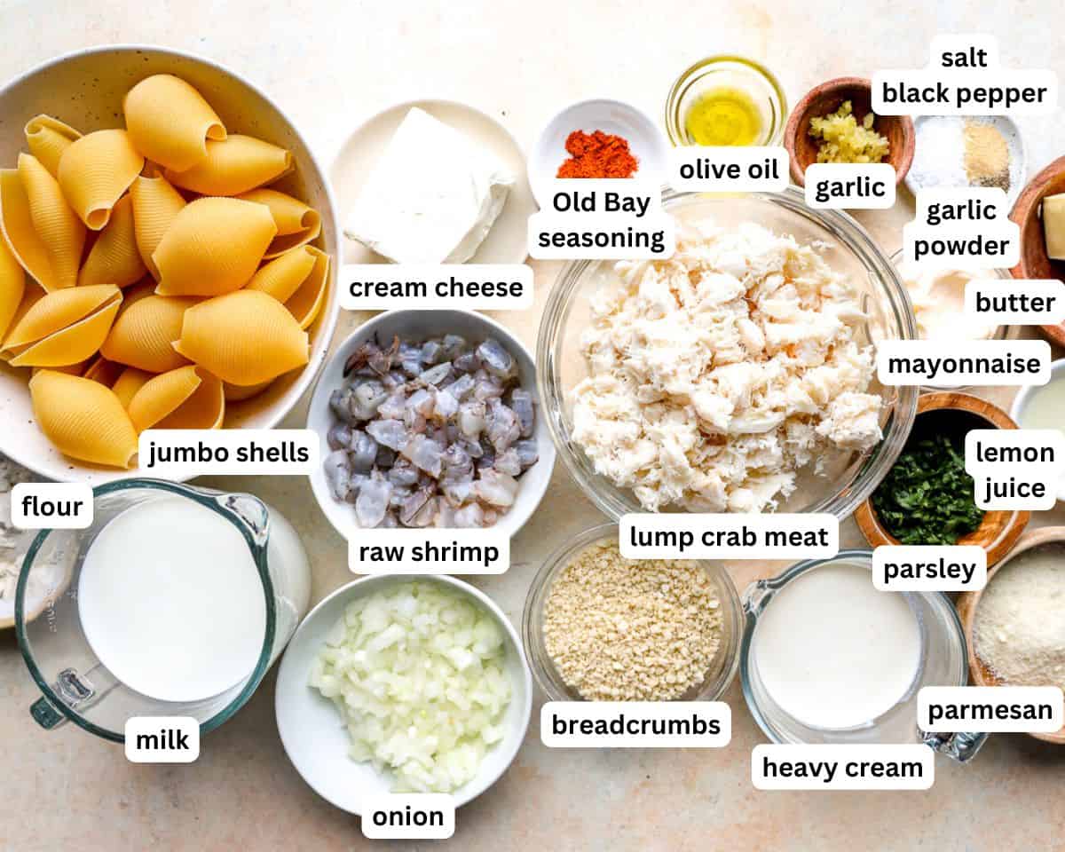 Seafood stuffed shells ingredients