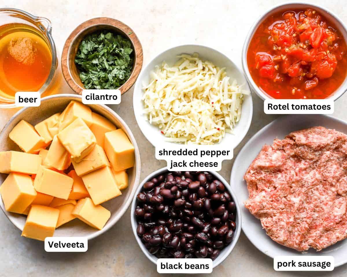 Loaded cowboy queso ingredients