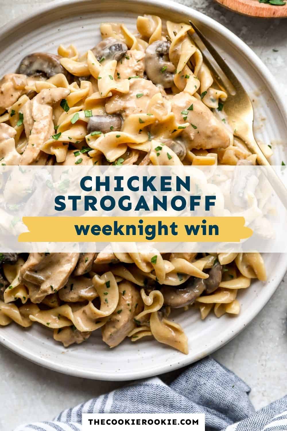 chicken stroganoff pin image
