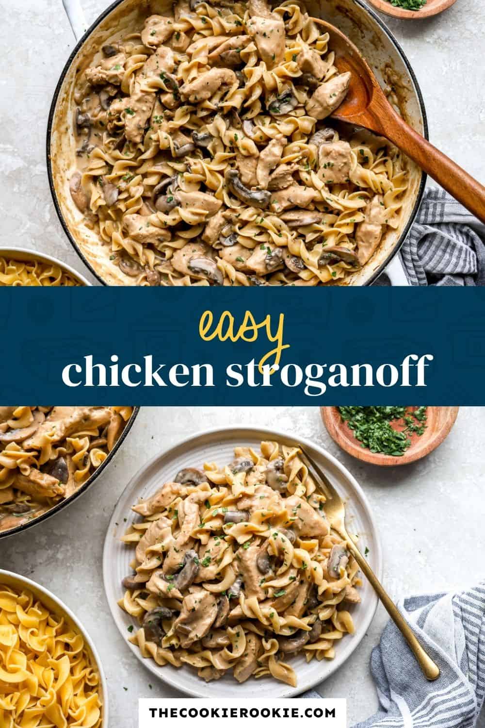 chicken stroganoff pin image