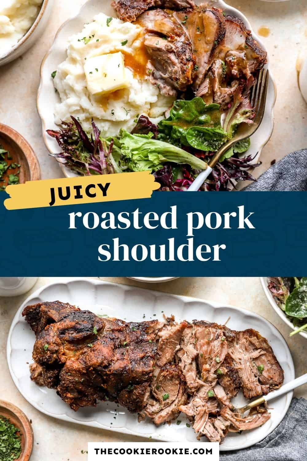 roasted pork shoulder pin image