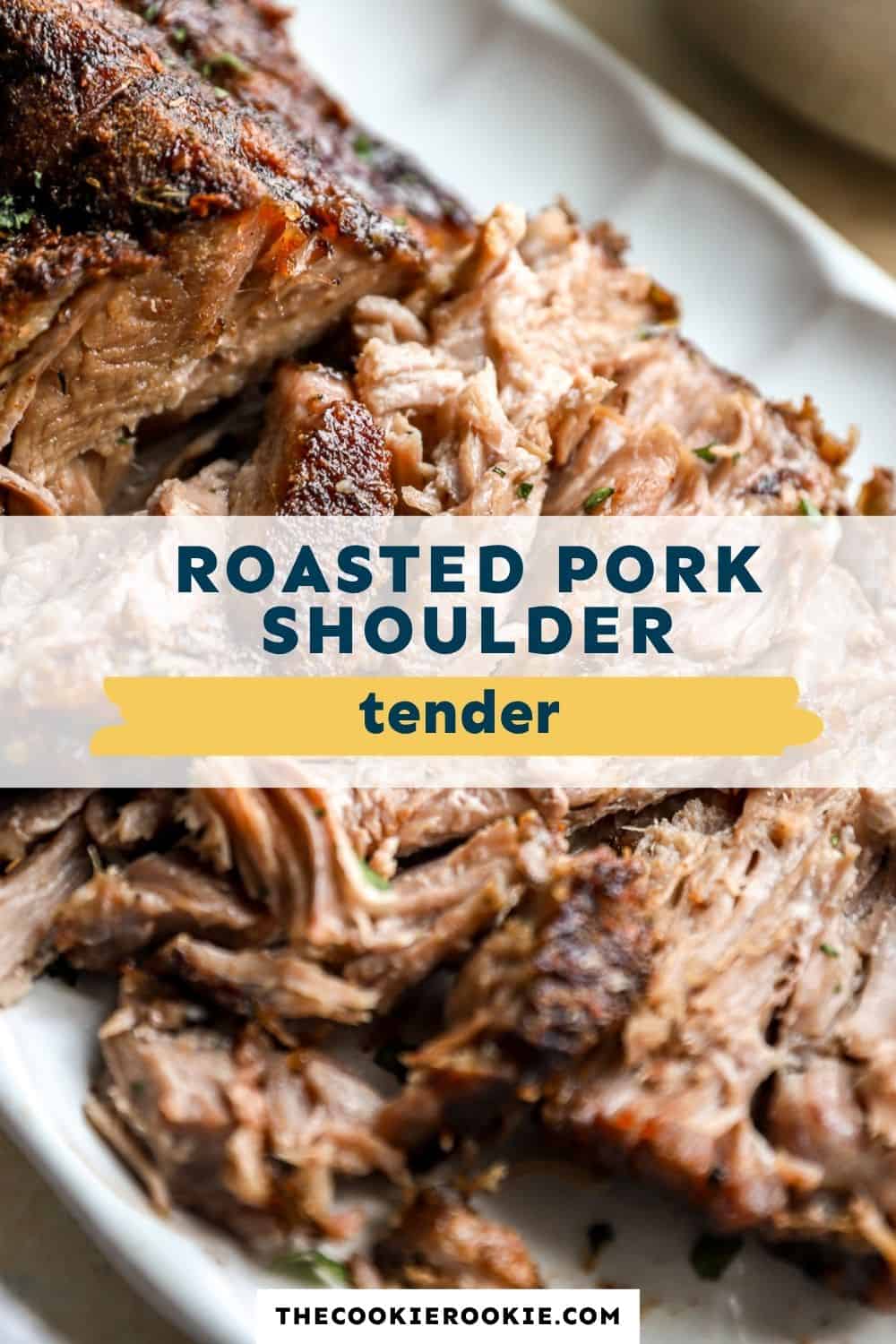 roasted pork shoulder pin image