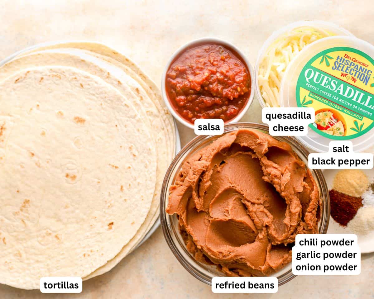 Bean and cheese burrito ingredients