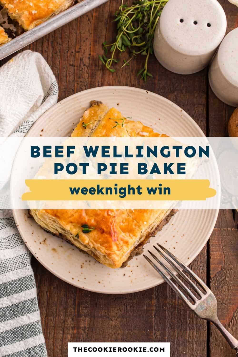 beef wellington pot pie bake pin image