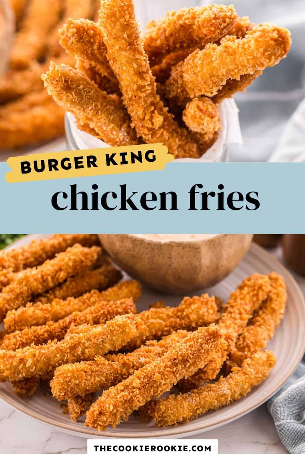 Burger King chicken fries copycat pin image