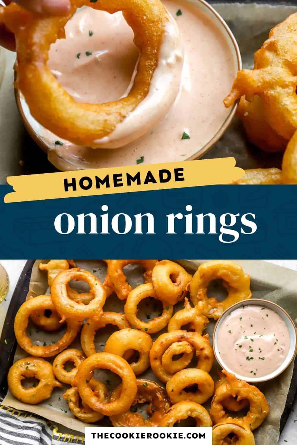 homemade onion rings pin image