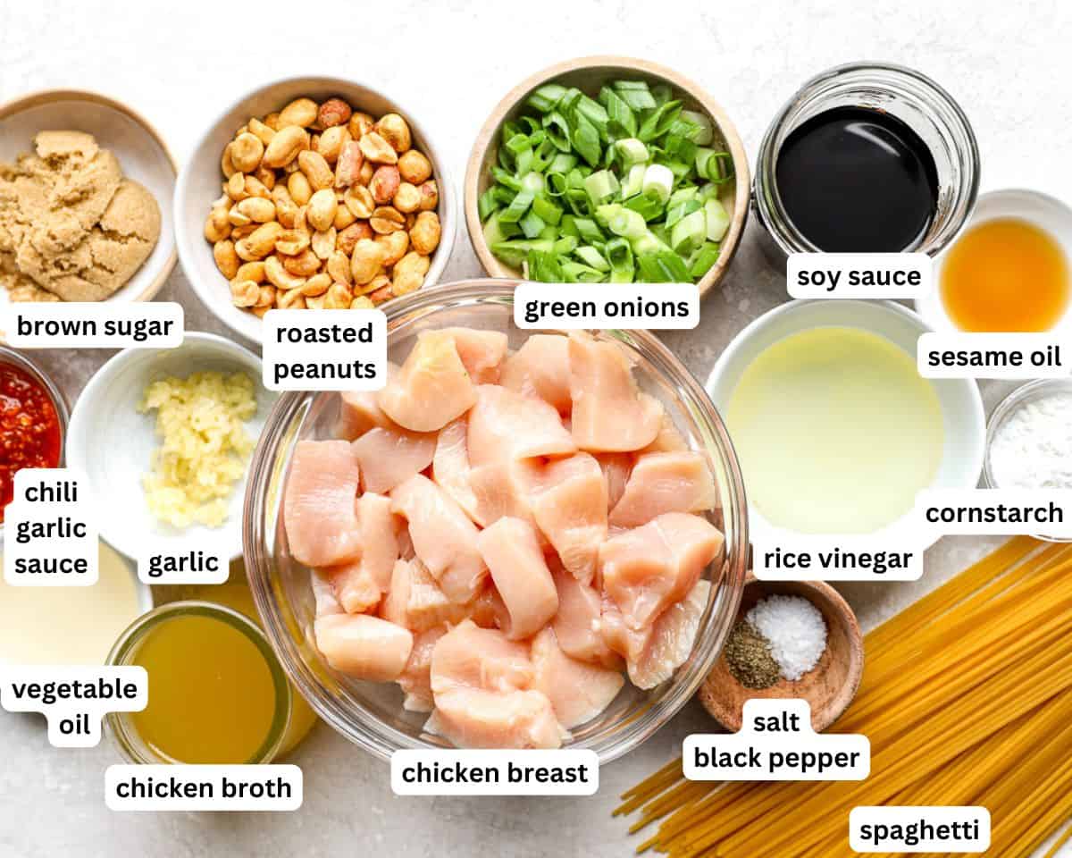 kung pao spaghetti ingredients
