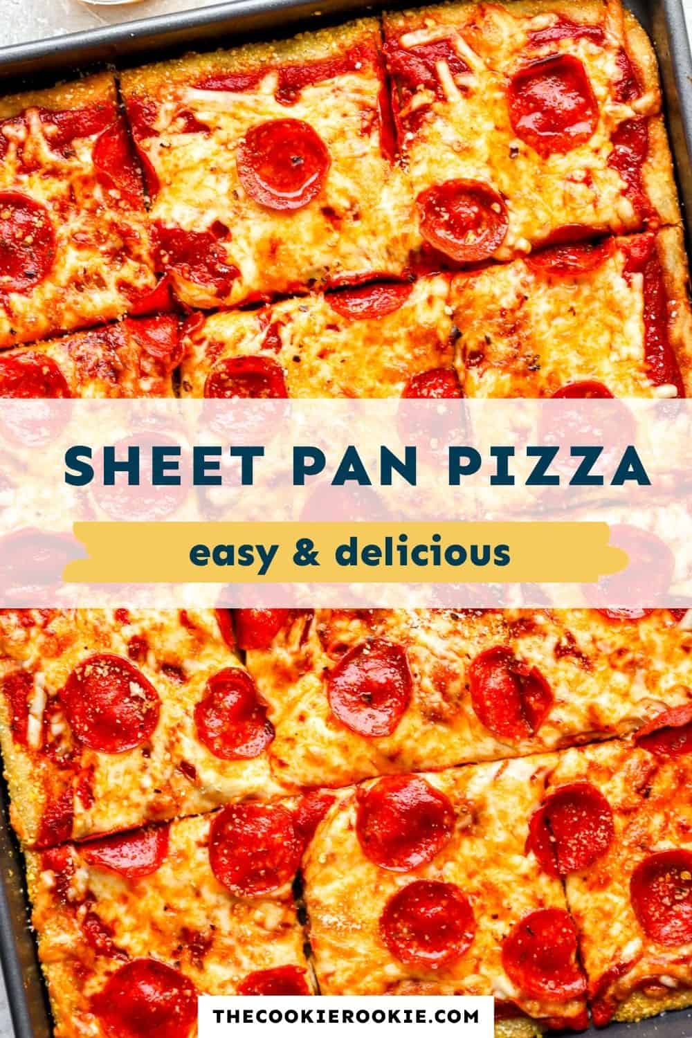 sheet pan pizza pin image